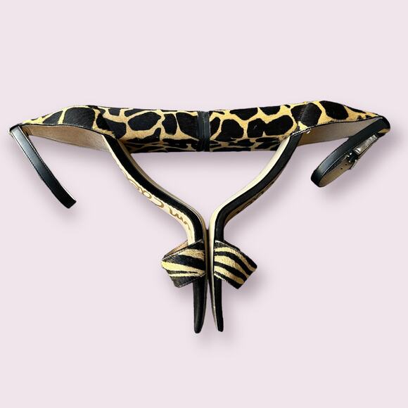 Sam Edelman Yaro Cow Hair Block Heel Sandals Sz 9M - Picture 4 of 12